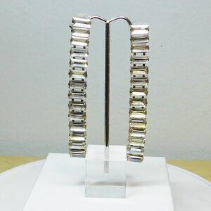 Guess Long Rhinestone Statement Earrings - New With Tags